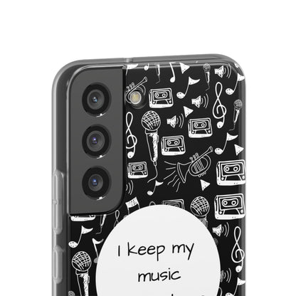 I Keep My Music Everywhere Phone Case - Black