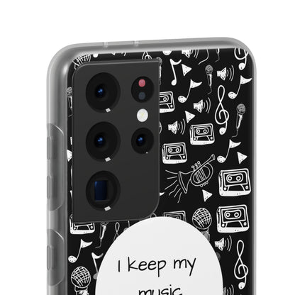 I Keep My Music Everywhere Phone Case - Black