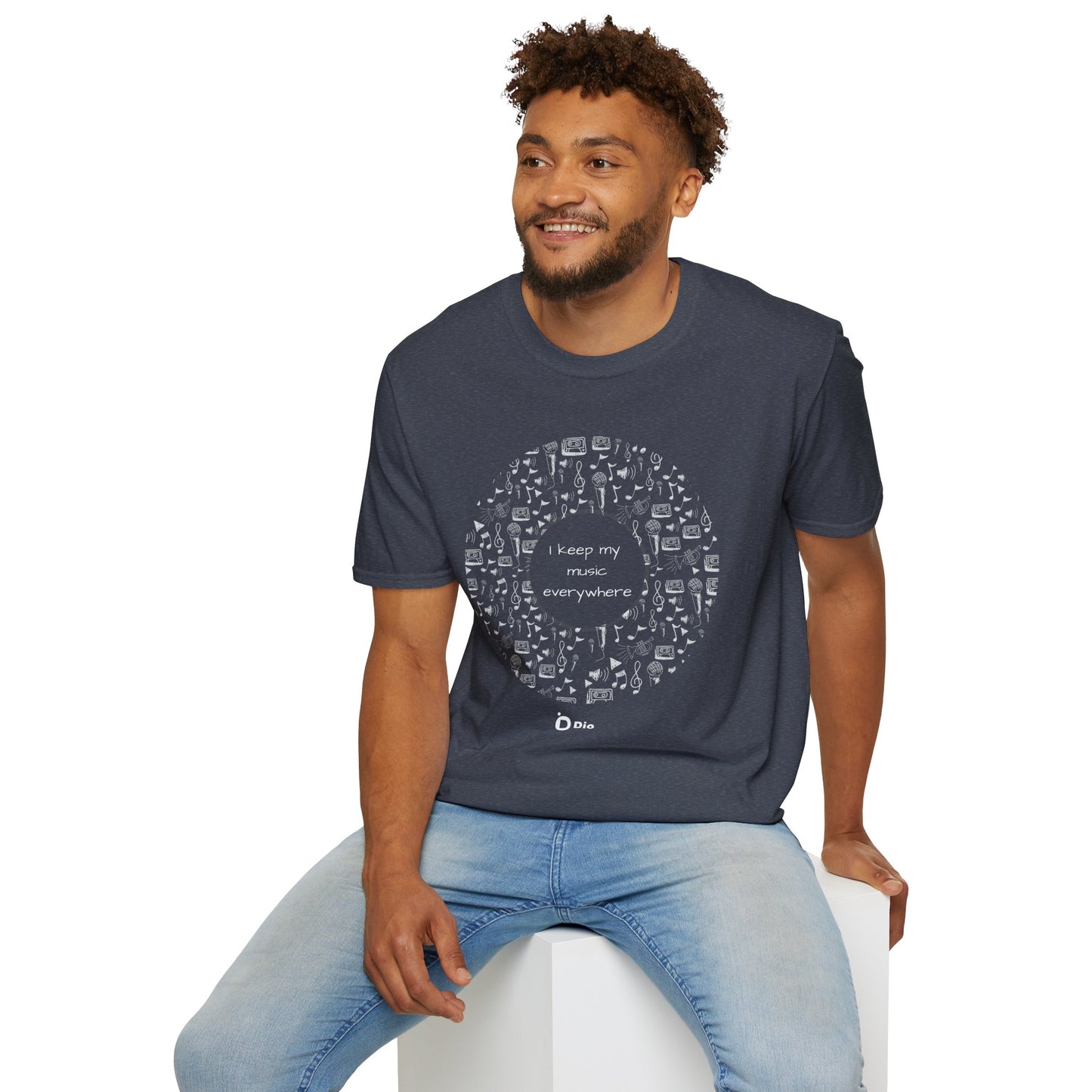 I Keep My Music Everywhere Unisex Softstyle Cotton Tee
