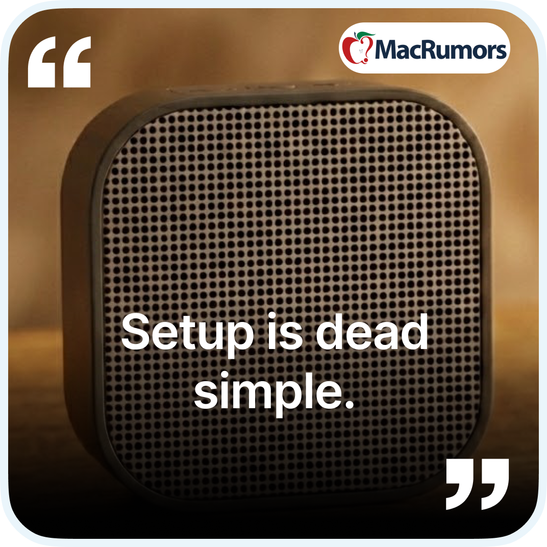 MacRumors: Setup is dead simple.