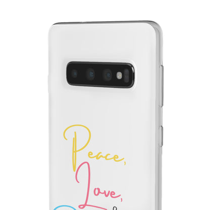 Peace, Love, & Podcasts Phone Case - Colorful Print