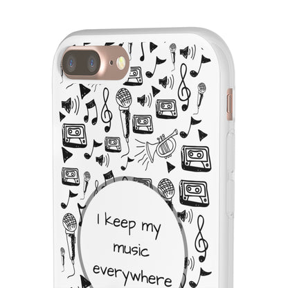 I Keep My Music Everywhere Phone Case - White