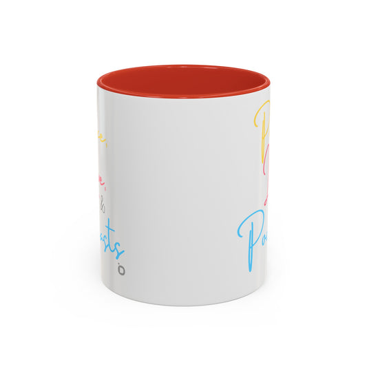 Peace, Love, & Podcasts Accent Coffee Mug, 11oz - Colorful Print