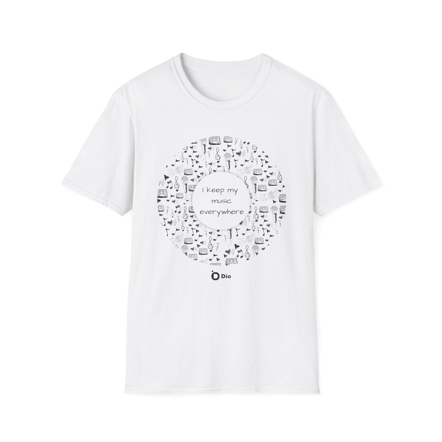 I Keep My Music Everywhere Unisex Softstyle Cotton Tee