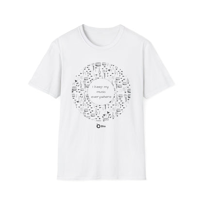 I Keep My Music Everywhere Unisex Softstyle Cotton Tee