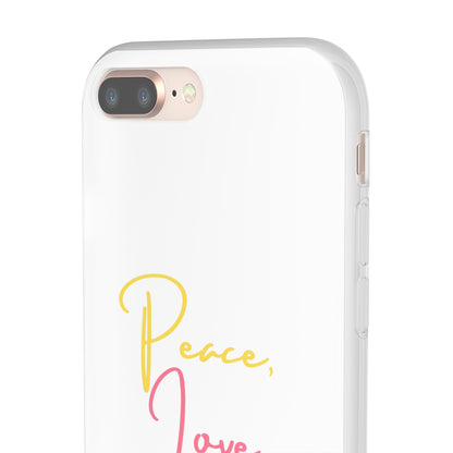 Peace, Love, & Podcasts Phone Case - Colorful Print