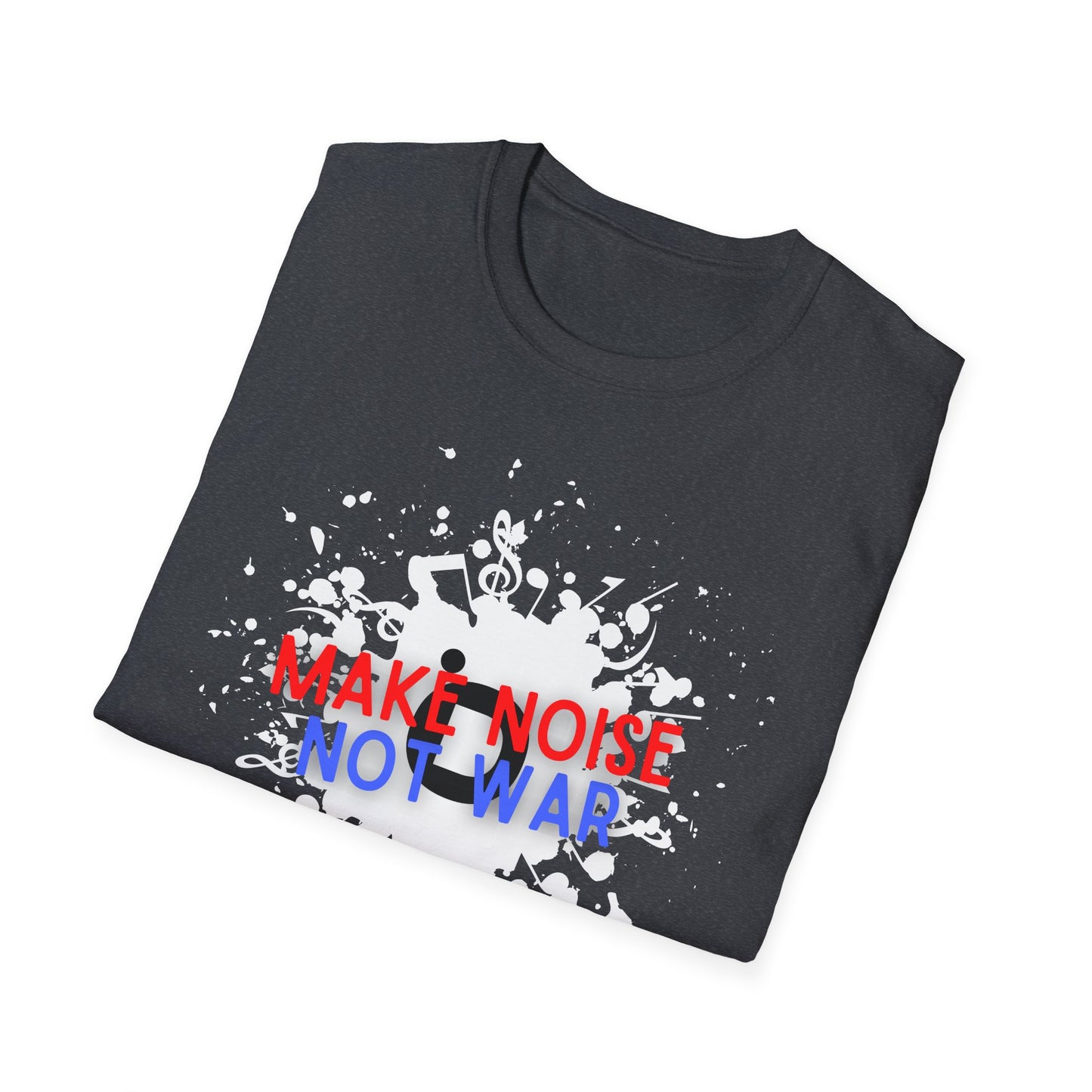 Make Noise Not War Unisex Softstyle Cotton Tee