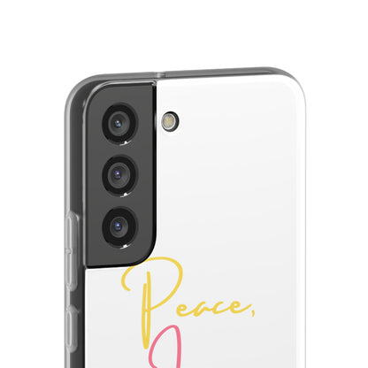 Peace, Love, & Podcasts Phone Case - Colorful Print