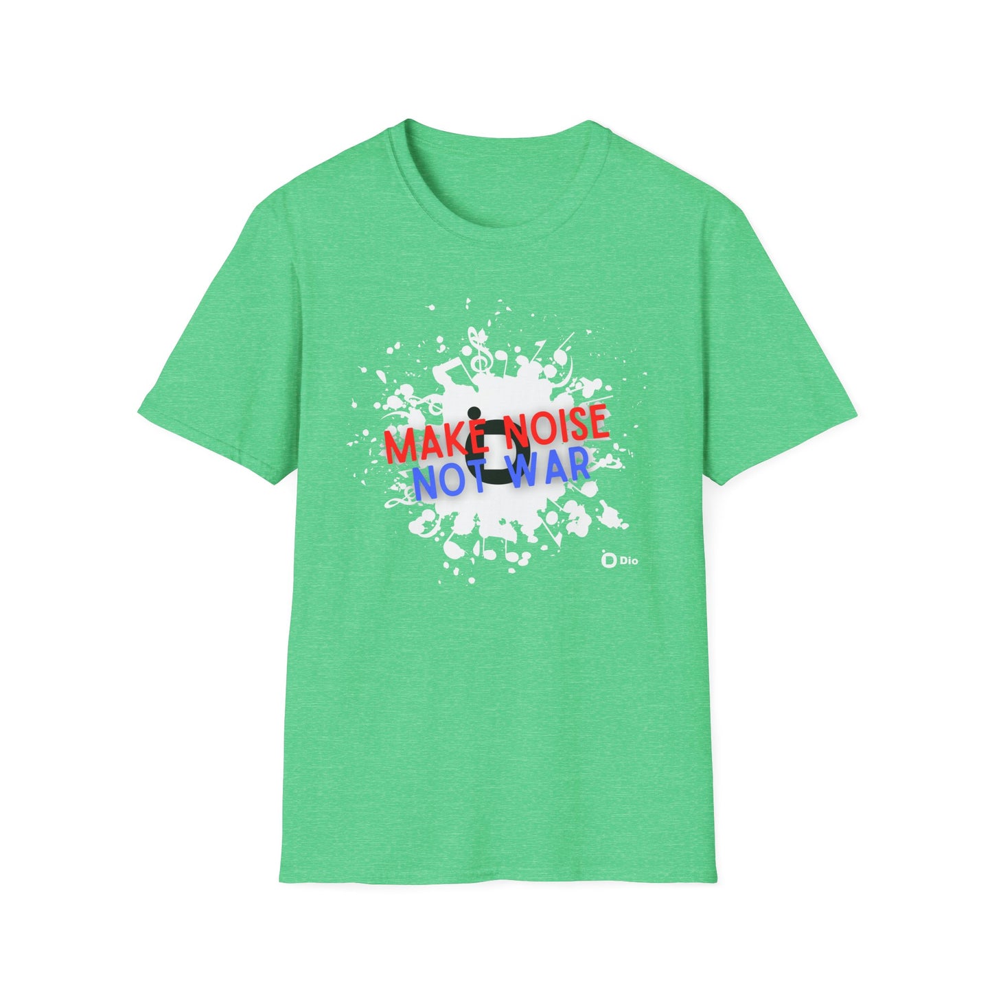 Make Noise Not War Unisex Softstyle Cotton Tee