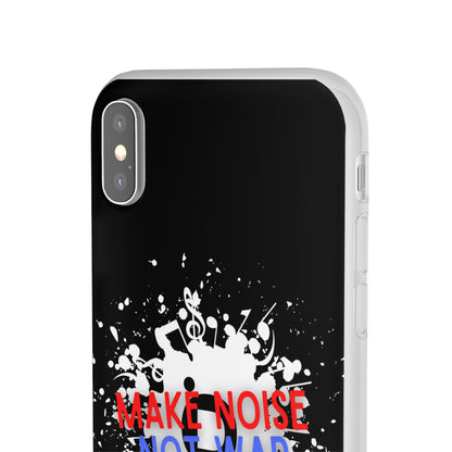 Make Noise Not War Phone Case - Black
