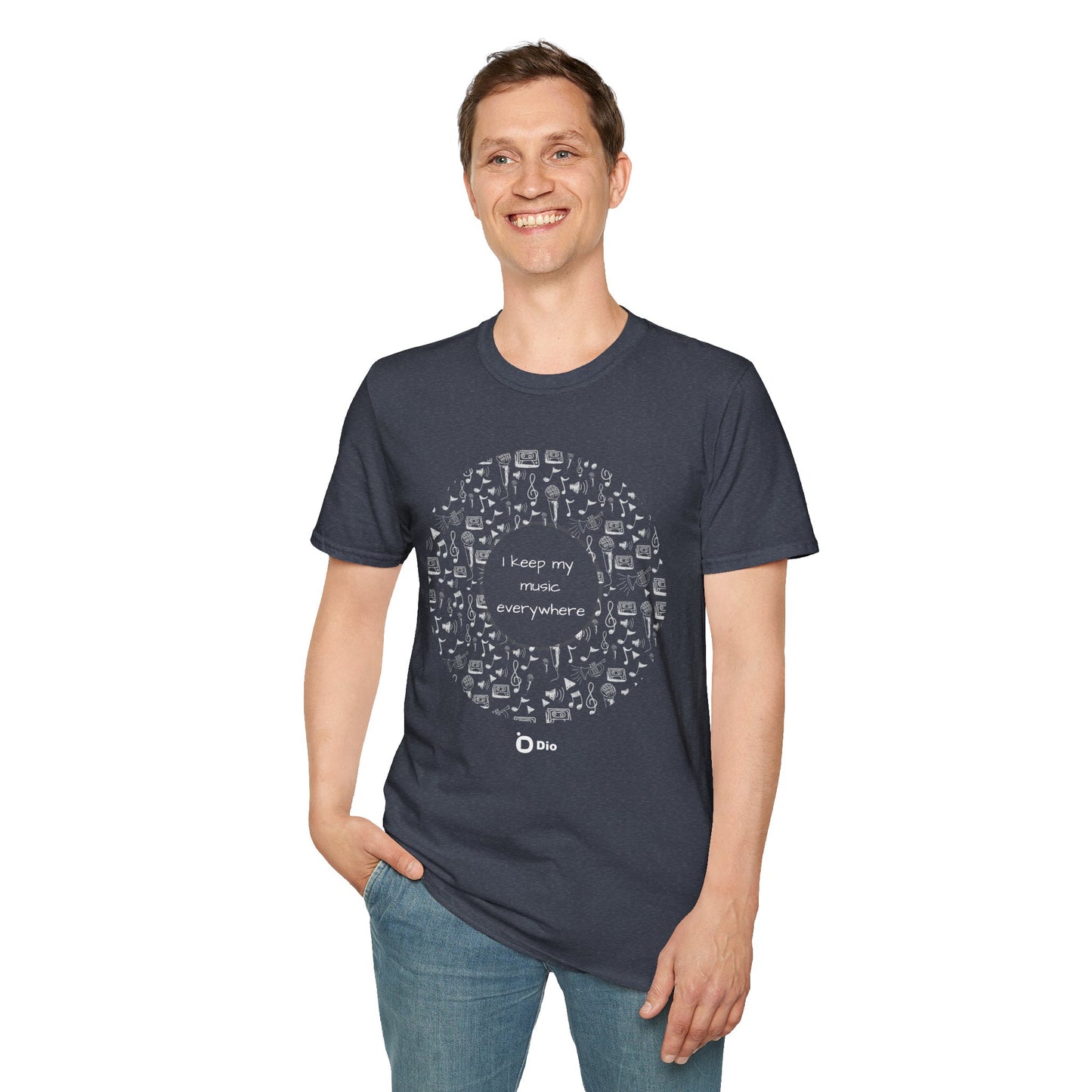 I Keep My Music Everywhere Unisex Softstyle Cotton Tee