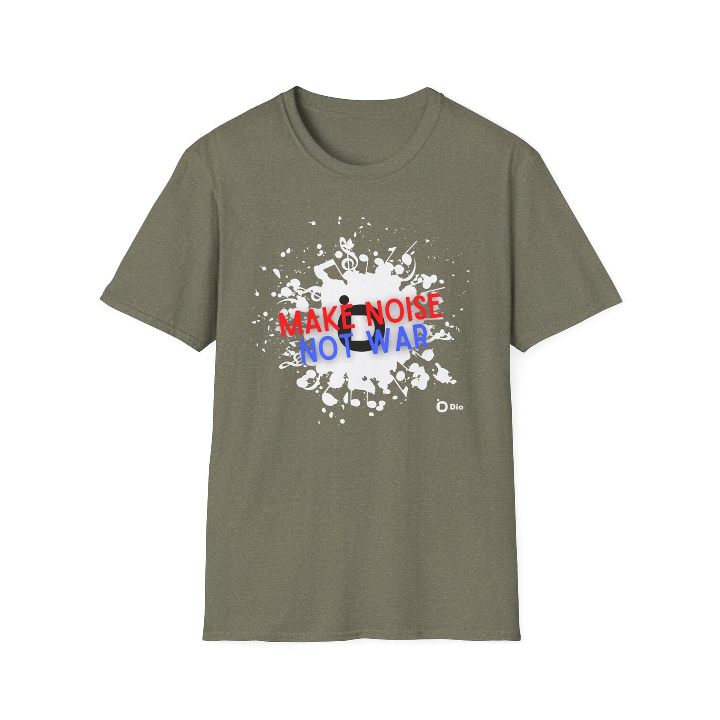 Make Noise Not War Unisex Softstyle Cotton Tee