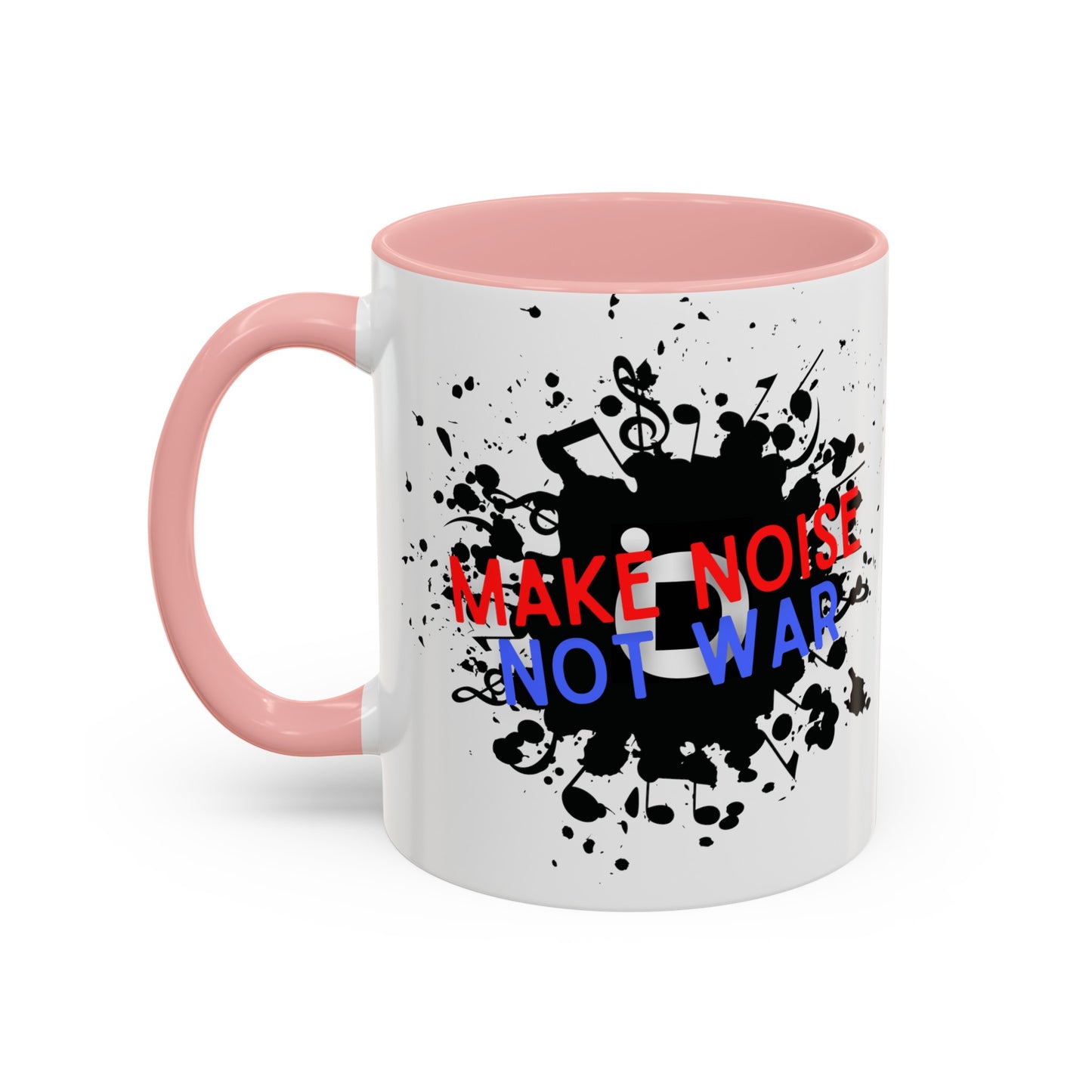 Make Noise Not War Accent Coffee Mug, 11oz