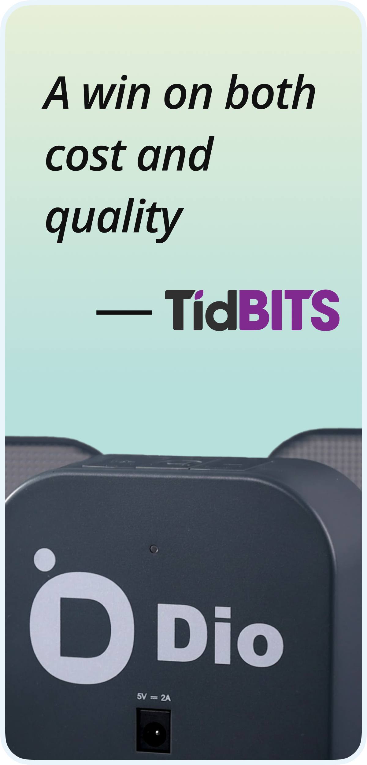 
TidBITS: A win on both cost and quality.